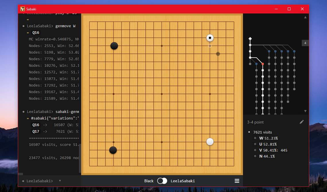 Leela integration with Sabaki